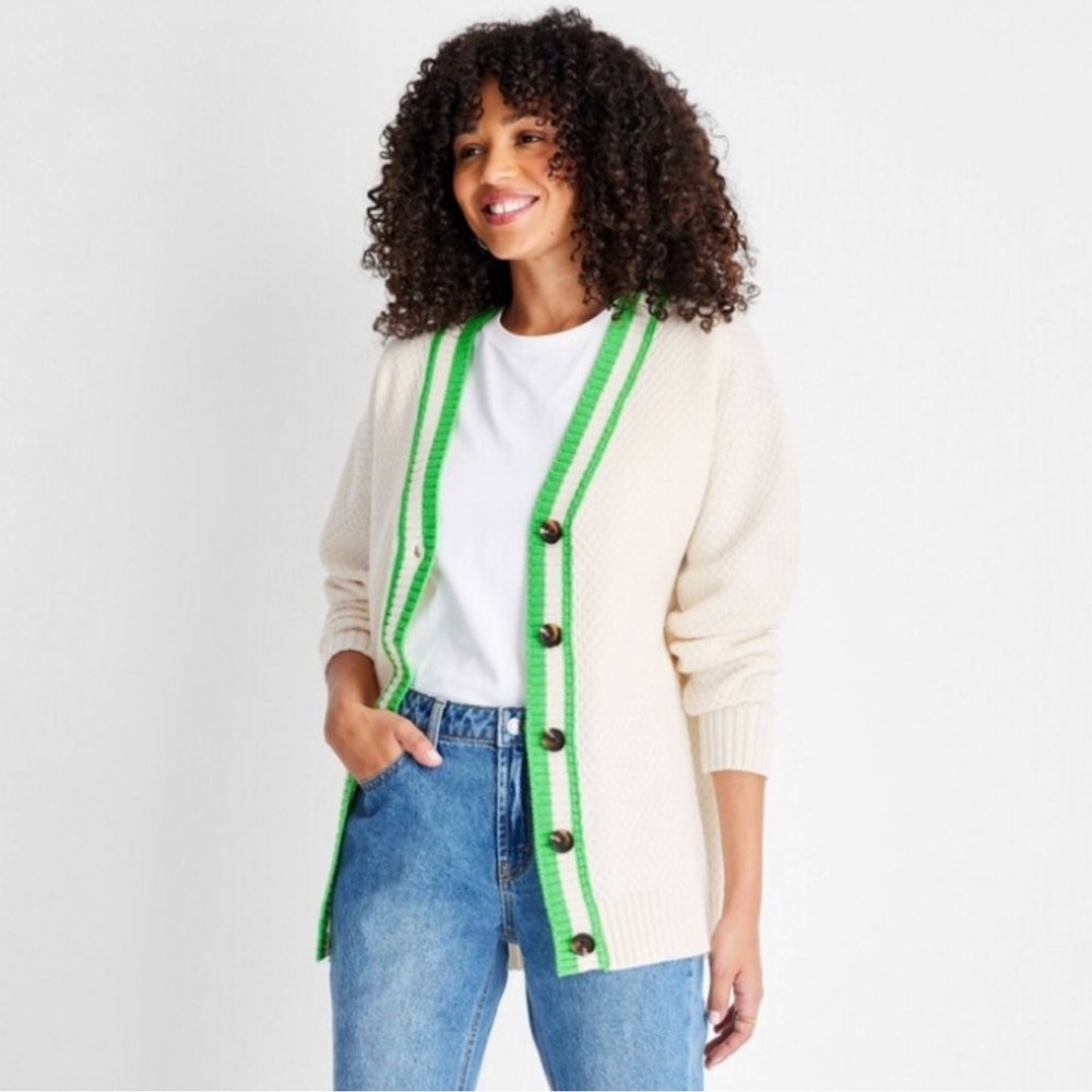 Future Collective with Kahlana Barfield Brown Varsity Cardigan